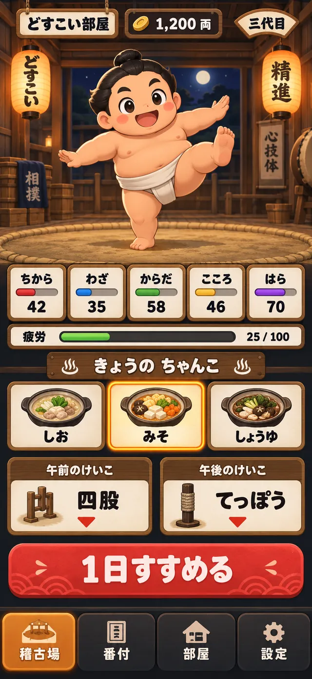B｜夜の稽古場と提灯